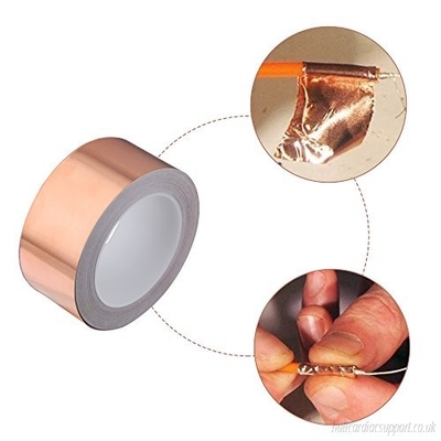 0.15mm Kalınlık İletken Yapıştırıcı Bakır Bant Rf Kafesi İçin Emi Koruyucu