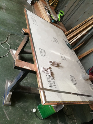 1.2m X 2.1m Rf Korumalı Kapılar Pirinç Çerçeve Yerel ve Anahtarlı Bakır Folyo