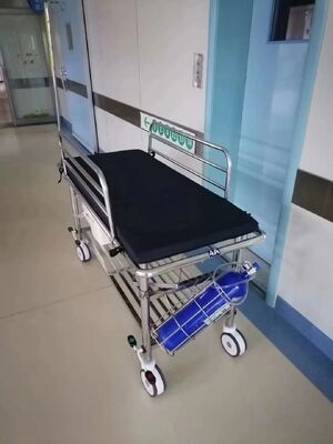 Non Magnetic Stretcher with Non-magnetic Aluminum Alloy for MRI and CT Scans Including Patient Restraints
