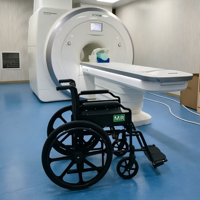 Tıbbi Kullanım için Katlanabilir Manyetik Olmayan Tekerlekli Sandalye MRI Uyumlu Hafif